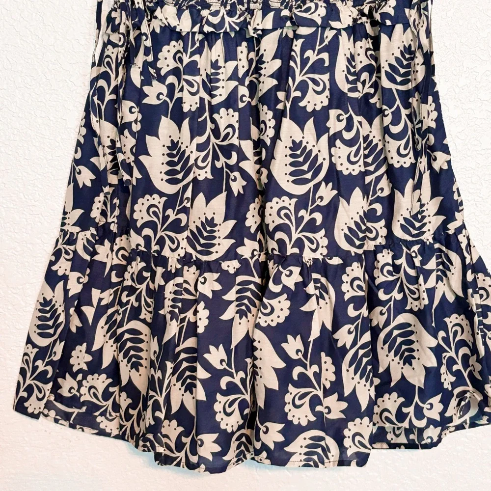 Sea New York Navy and Cream Mint Patterned Dress Women Small - Picture 4 of 13